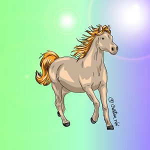 Horse digital painting