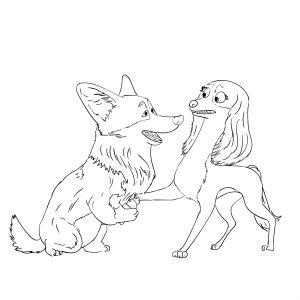 Download The Queen's Corgi Coloring Pages - Dog coloring pages