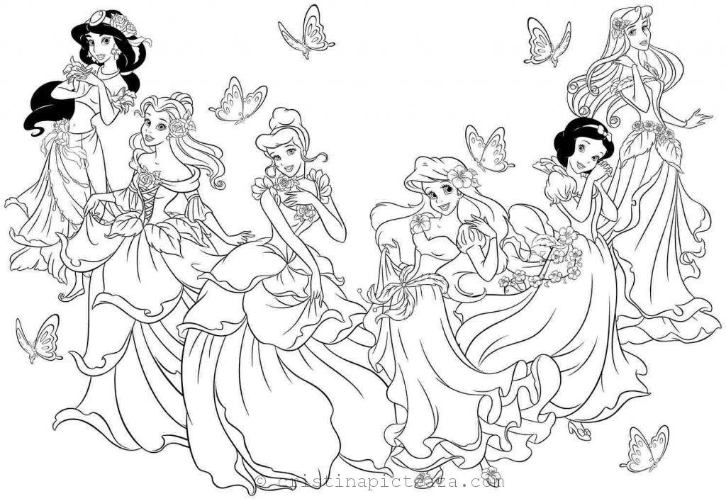 disney prince and princess coloring pages