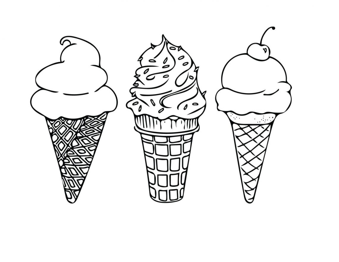 Download Coloring Page of Ice Cream - Pages for coloring with Popsicles