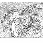 Unicorn coloring pages - Unicorn de colorat