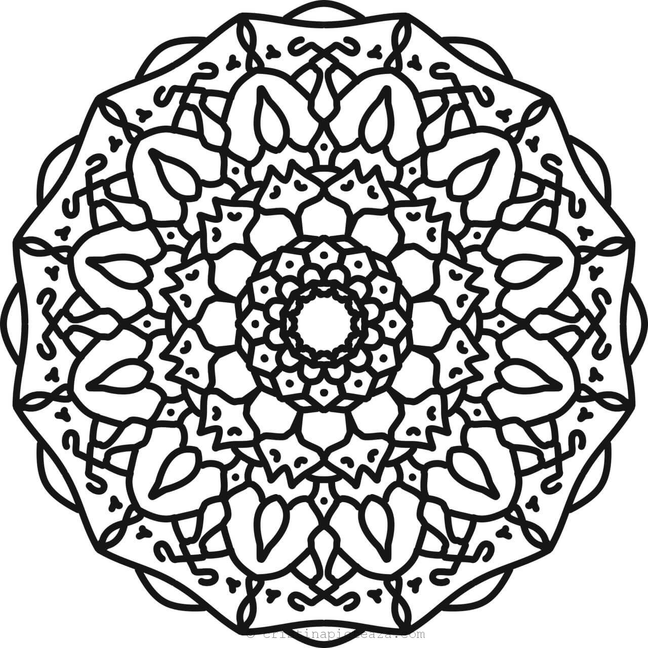 Mandala De Colorat Planse De Colorat Pentru Adulti