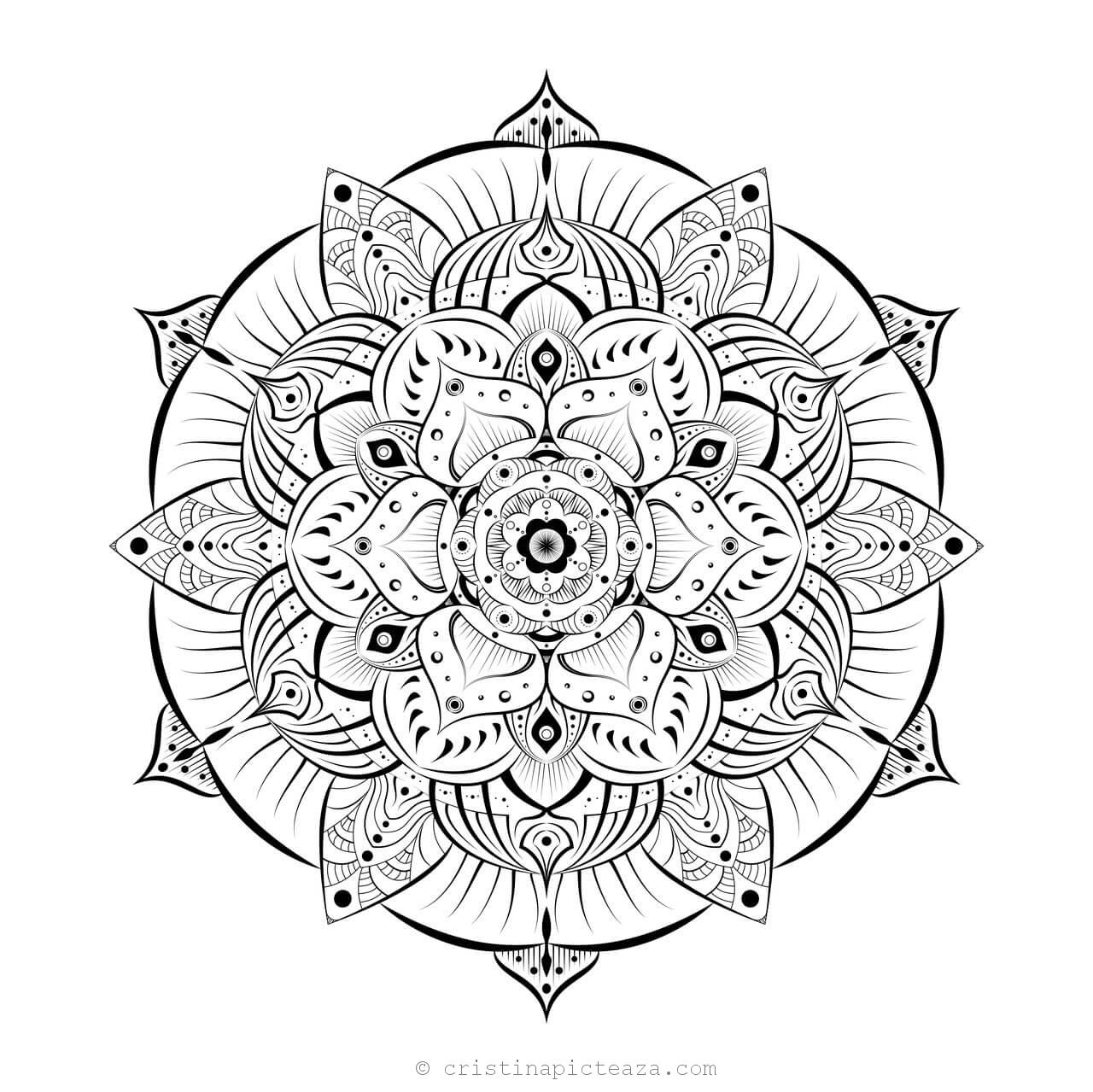 Coloring Pages With Mandala Mandala For Coloring