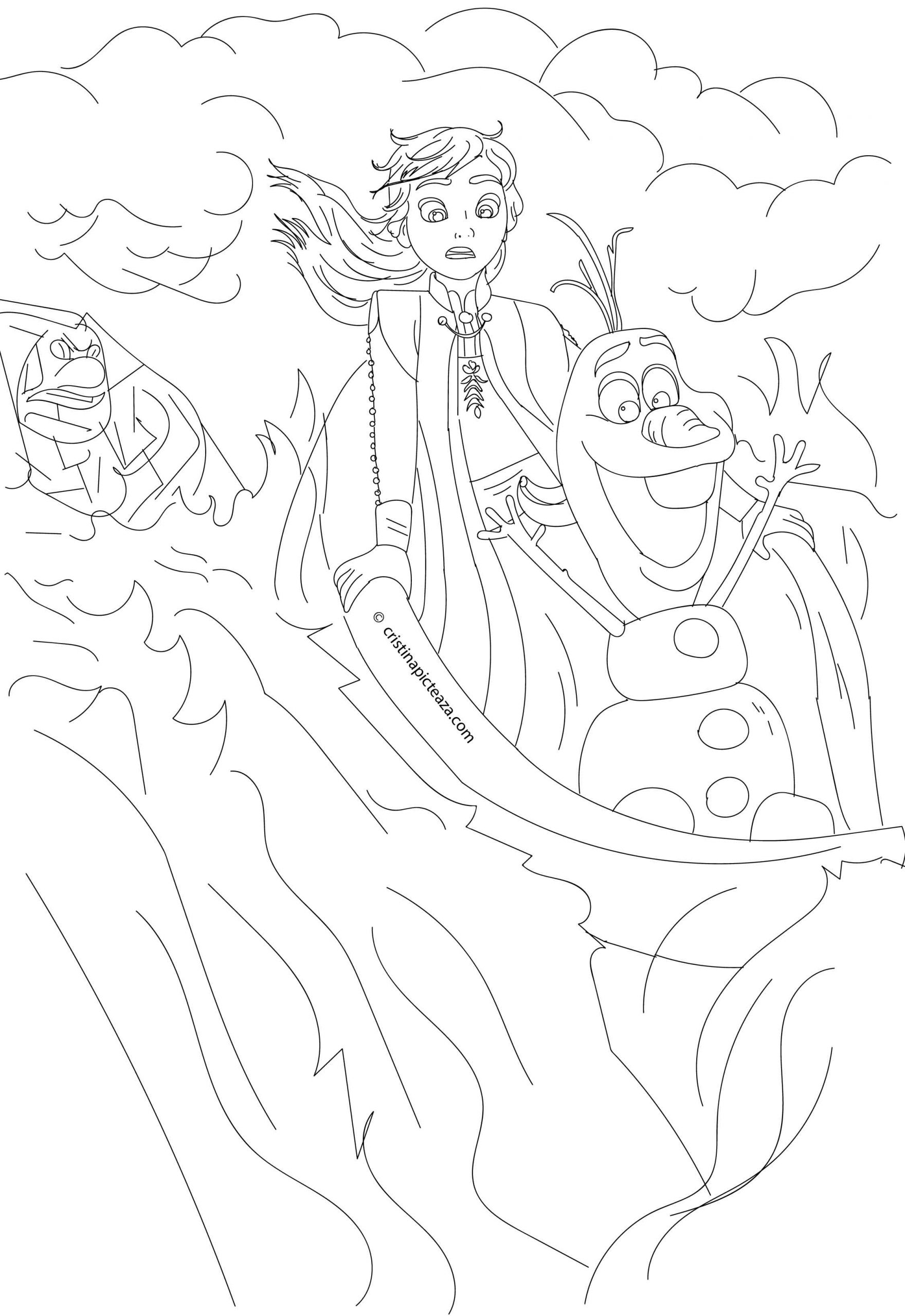 Frozen 2 Coloring Pages - Elsa and Anna coloring