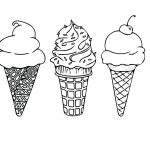 Coloring Page of Ice Cream - fisa de colorat inghetata