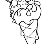 Coloring Page of Ice Cream - fisa de colorat inghetata