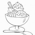 Coloring Page of Ice Cream - fisa de colorat inghetata