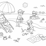 Beach coloring pages
