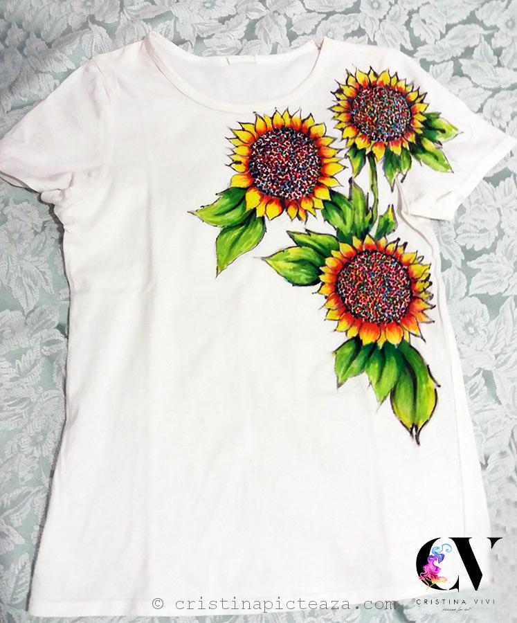 sunflower tshirt painting ideas