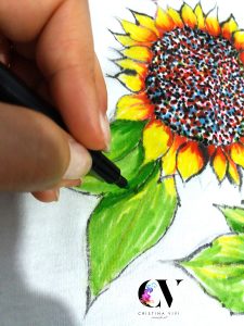 sunflower t-shirt painting ideas