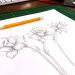 Desene in creion - Flori de narcisa Cristina Picteaza