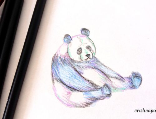 Pencil Drawing - Panda Bear - Desen in Creion Urs panda