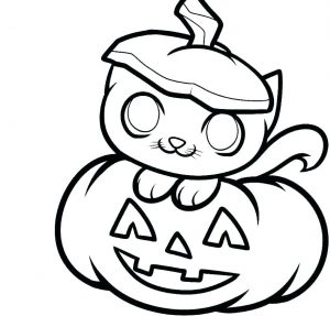 halloween pumpkin - Cat in a smiling pumpkin artwork