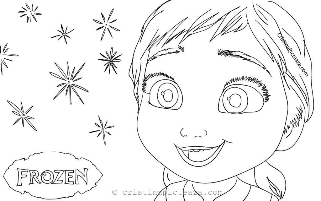 Anna coloring pages from Frozen 2 CristinaPicteaza.com