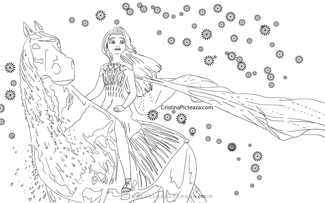 Elsa Coloring pages   Elsa from Frozen 18 – Cristina is Painting