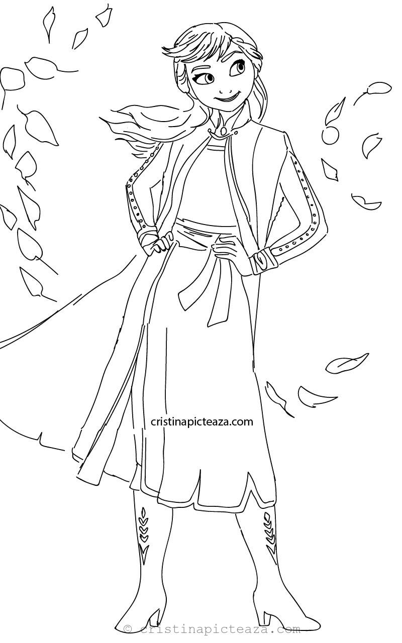 Anna From Frozen 2 Coloring Pages Cristina Picteaza Com