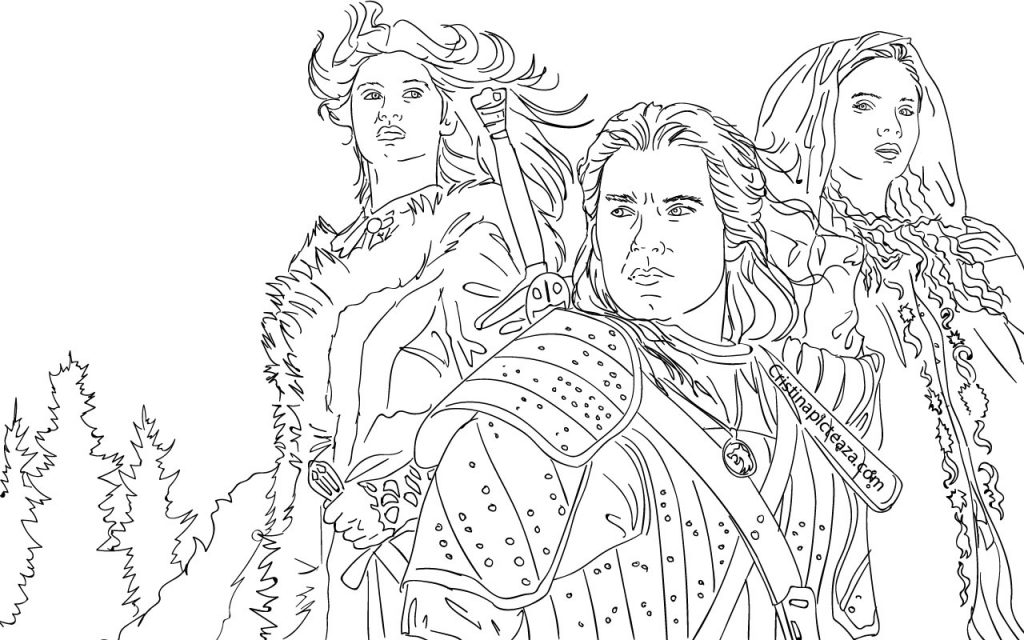 Download The Witcher Coloring Pages free - Cristina is Painting