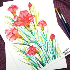 Flori-in-acuarela--Cristina-picteaza